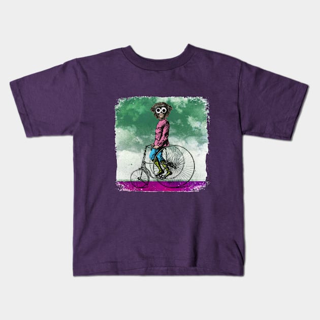 THE SIMIAN VELOCIPEDE Kids T-Shirt by CliffordHayes